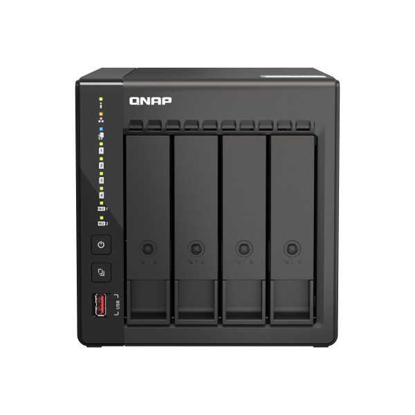 QNAP 4 skyrių stalinis kompiuteris NAS TS-453E-8G Iki 4 HDD/SSD Hot Swap Intel Celeron J6412 keturių branduolių procesoriaus daž