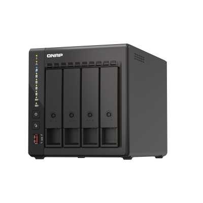 QNAP 4-Bay desktop NAS TS-453E-8G Up to 4 HDD/SSD Hot-Swap Intel Celeron J6412 Quad-Core Processor frequency 2.6 GHz 8 GB