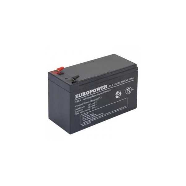 BATTERY 12V 9AH VRLA/EV9-12 T2 EUROPOWER EMU