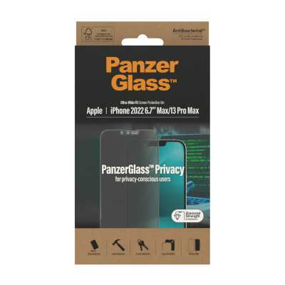 PanzerGlass Screen protector Apple iPhone 14 Plus/13 Pro Max Glass Black Privacy Ultra-Wide Fit