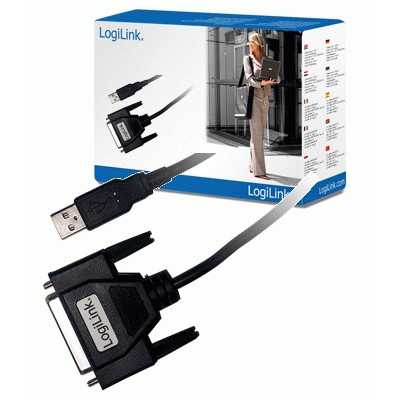 Logilink USB 2.0 adapter to Paralel (LPT) DB25 , 1,8m DB25 USB A male