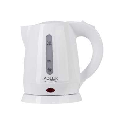 Adler Kettle AD 1272 Electric 1600 W 1 L Stainless steel/Polypropylene 360 rotational base White