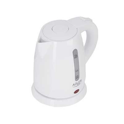 Adler Kettle AD 1272 Electric 1600 W 1 L Stainless steel/Polypropylene 360 rotational base White