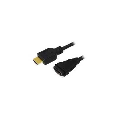 Logilink HDMI Cable Type A Male - HDMI Type A Female Black HDMI to HDMI 2 m