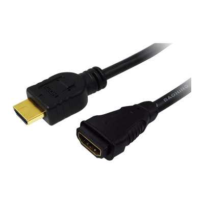 Logilink HDMI Cable Type A Male - HDMI Type A Female Black HDMI to HDMI 2 m