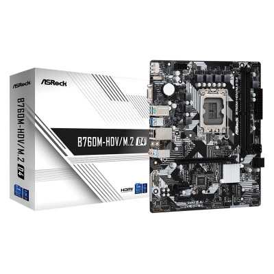 ASRock B760M-HDV/M.2 D4 Processor family Intel Processor socket LGA1700 DDR4 DIMM Memory slots 2 Supported hard disk drive inter