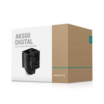 Deepcool Digital Processor Air Cooler AK500 Black Intel, AMD