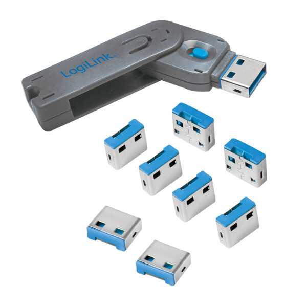 Logilink , USB prievadų blokatorius (1x raktas ir 8x spynos), AU0045 Logilink