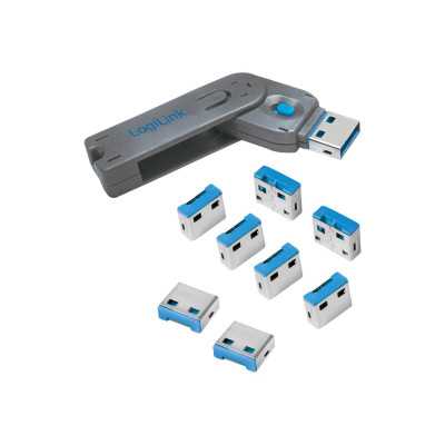 Logilink, USB port blocker (1x key and 8x locks), AU0045 Logilink