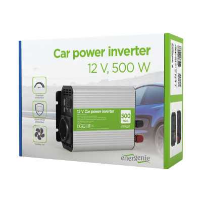 EnerGenie 12 V Car power inverter, 500 W EG-PWC500-01