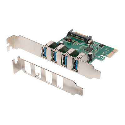 Digitus USB 3.0, 4 Port, PCI Express Add-On card 4 Ports A/F External, VL805 chipset DS-30221-1