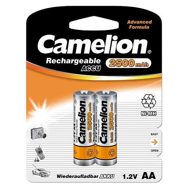 Camelion AA/HR6 2500 mAh įkraunamos baterijos Ni-MH 2 vnt.