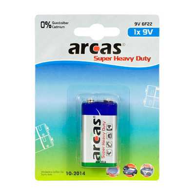 Arcas 9V/6LR61 Super Heavy Duty 1 pc(s)