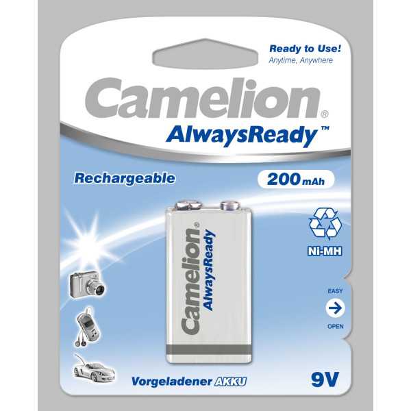 Camelion 9V/6HR61 200 mAh Always Ready įkraunamos baterijos Ni-MH 1 vnt.