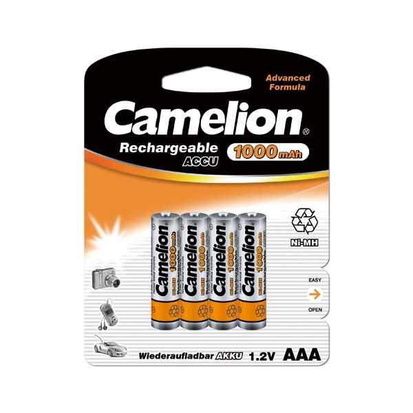 Camelion AAA/HR03 1000 mAh Rechargeable Batteries Ni-MH 4 pc(s)