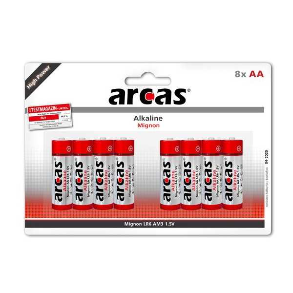 Arcas AA/LR6 Alkaline 8 vnt.