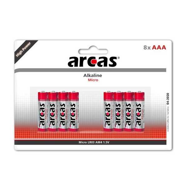 Arcas AAA/LR03 Alkaline 8 vnt.