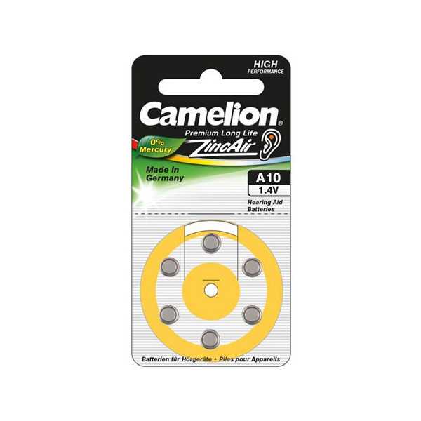 Camelion A10/DA10/ZL10 Cinko oro elementai 6 vnt.