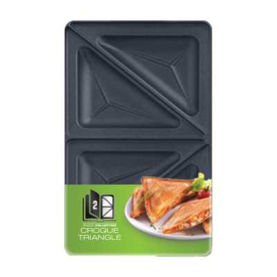 TEFAL Triangle toasted sandwich set for Snack Collection XA800212 Dimensions (W x L) 13 x 22.5 cm Black