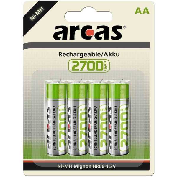 Arcas 17727406 AA/HR6 2700 mAh Įkraunamas Ni-MH 4 vnt.