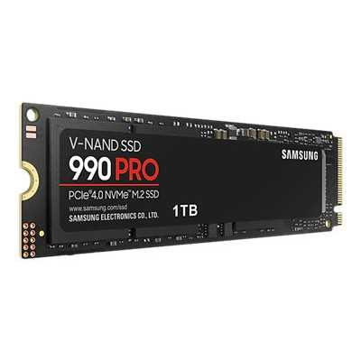 Samsung 990 PRO 1000 GB SSD form factor M.2 2280 SSD interface PCIe Gen4x4 Write speed 6900 MB/s Read speed 7450 MB/s