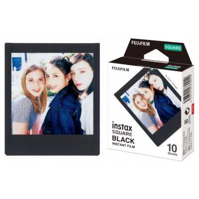 Fujifilm Instax Square Instant Film Black Quantity 10 Glossy