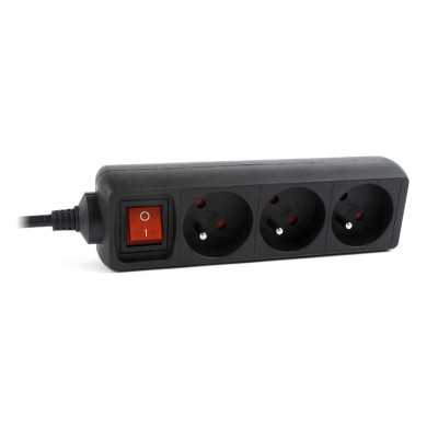 EnerGenie EG-PSU3F-01 UPS power strip, 3 FR sockets, 10 A, C14 plug, 0.6 m cable, black EnerGenie