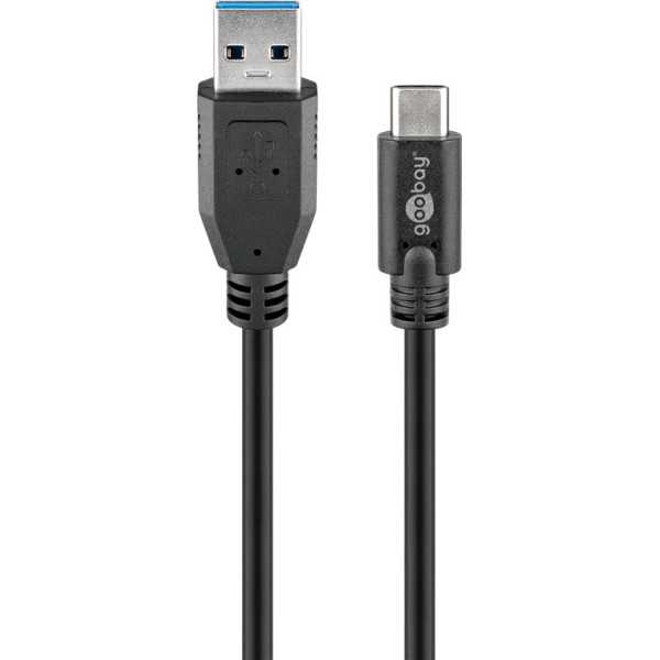 Goobay apvalus kabelis USB-C kištukas USB 3.0 kištukas (A tipas)