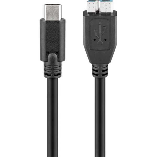 Goobay Round cable USB-C (male) micro-B 3.0