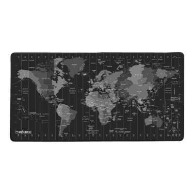 Natec Mouse Pad, Time Zone Map, Maxi, 800x400 mm Natec Mouse Pad Maxi Time Zone Map