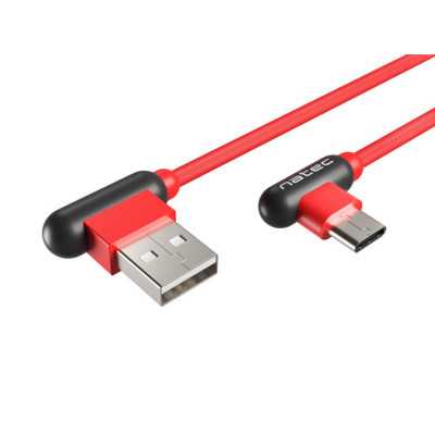 Natec Prati, Angled USB Type C to Type A Cable 1m, Red Natec USB Type-A USB Type C