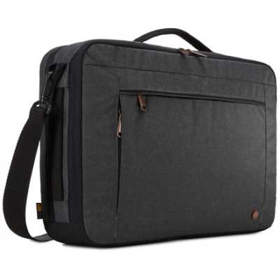 Case Logic Era Hybrid Briefcase Fits up to size 15.6 " Messenger - Briefcase/Backpack Obsidian Shoulder strap