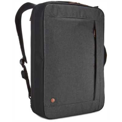 Case Logic Era Hybrid Briefcase Fits up to size 15.6 " Messenger - Briefcase/Backpack Obsidian Shoulder strap