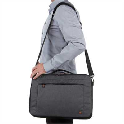 Case Logic Era Hybrid Briefcase Fits up to size 15.6 " Messenger - Briefcase/Backpack Obsidian Shoulder strap