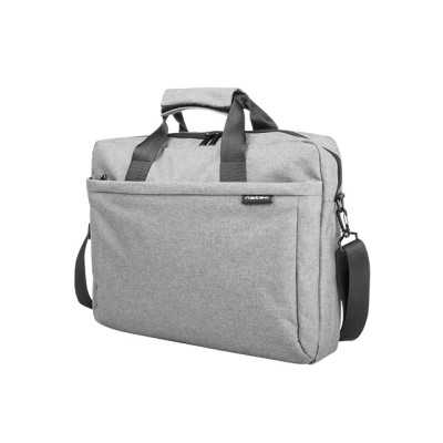 Natec Laptop Bag, Mustela, 15.6", Grey Natec Mustela Fits up to size 15.6 " Toploading laptop case Grey Shoulder strap