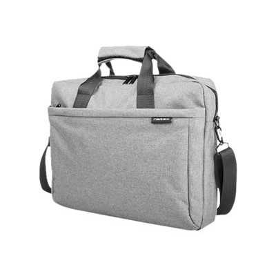 Natec Laptop Bag, Mustela, 15.6", Grey Natec Mustela Fits up to size 15.6 " Toploading laptop case Grey Shoulder strap