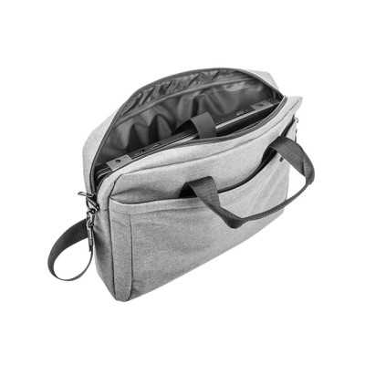 Natec Laptop Bag, Mustela, 15.6", Grey Natec Mustela Fits up to size 15.6 " Toploading laptop case Grey Shoulder strap