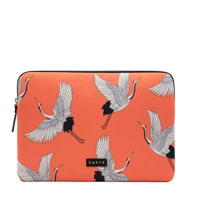 Casyx Casyx for MacBook SLVS-000006 Fits up to size 13 /14 " Sleeve Coral Cranes Waterproof