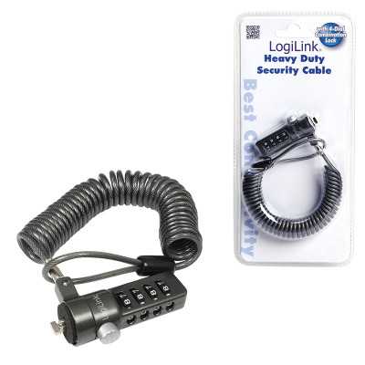 Logilink NBS004, Notebook Coil Cable Lock, black Logilink