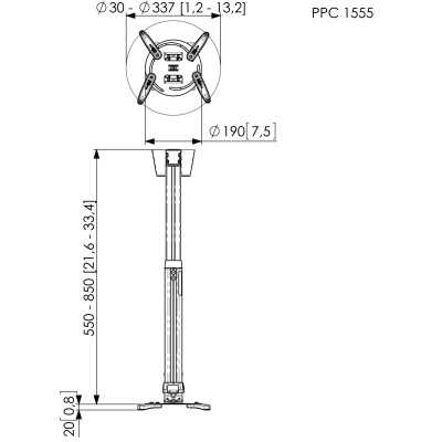 Vogels Projector Ceiling mount Turn, Tilt Silver