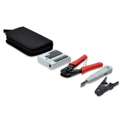 Digitus Network Tool Set, LAN Tester, Crimping Tool, Cut and Stripping Tool, Punch Down Tool Tool kit