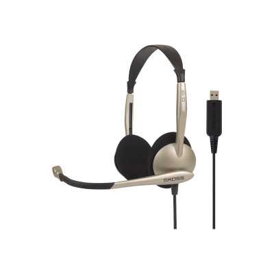 Koss Headphones CS100USB Wired On-Ear Microphone Noise canceling Gold