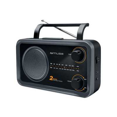 Muse 2-bands portable radio M-06DS AUX in Grey