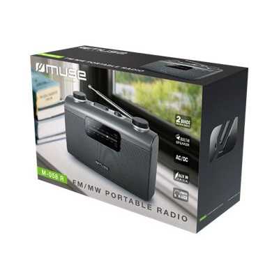 Muse Portable radio M-058R AUX in Black