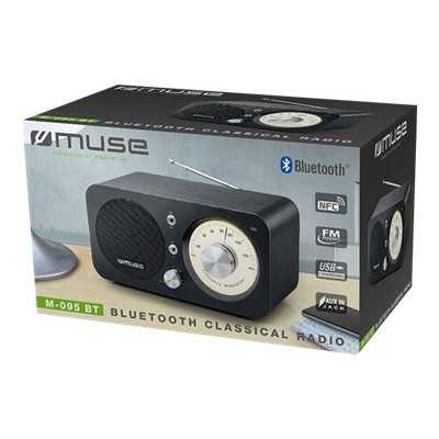 Muse M-095 BT Radio, Bluetooth / NFC, Portable, Black Muse M-095 BT NFC Black