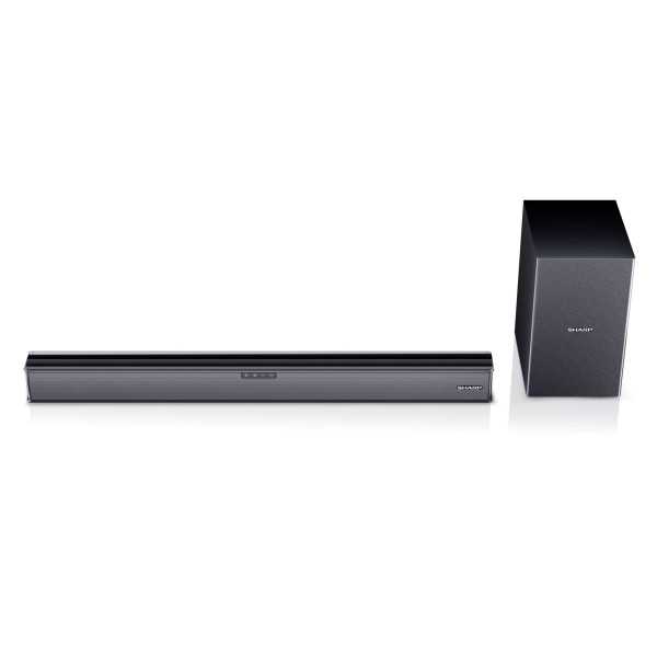 Sharp HT-SBW182 2.1 Slim Soundbar HDMI, optinė, Bluetooth 160 W Bluetooth belaidė jungtis Juoda AUX įvestis