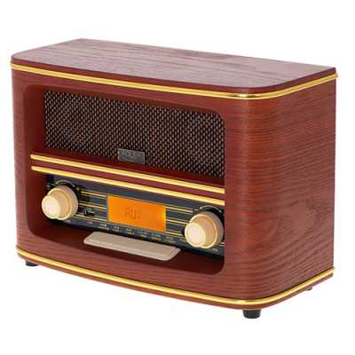 Adler Retro Radio AD 1187 AUX in Wooden Alarm function