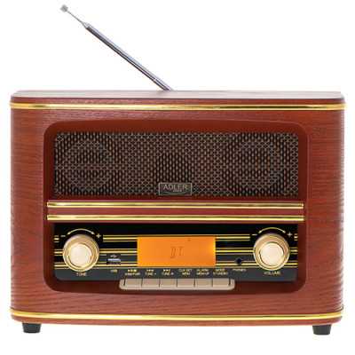 Adler Retro Radio AD 1187 AUX in Wooden Alarm function