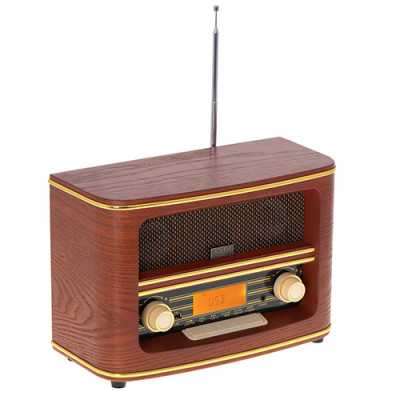 Adler Retro Radio AD 1187 AUX in Wooden Alarm function