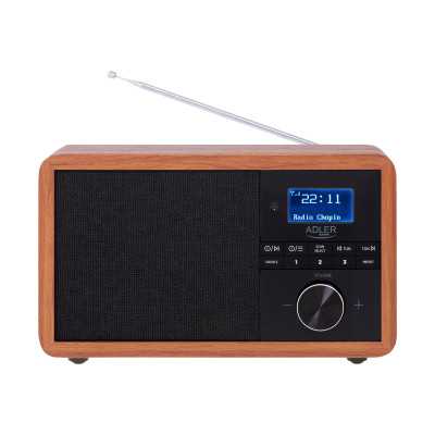 Adler Radio DAB+ Bluetooth AD 1184 Black/Brown Alarm function